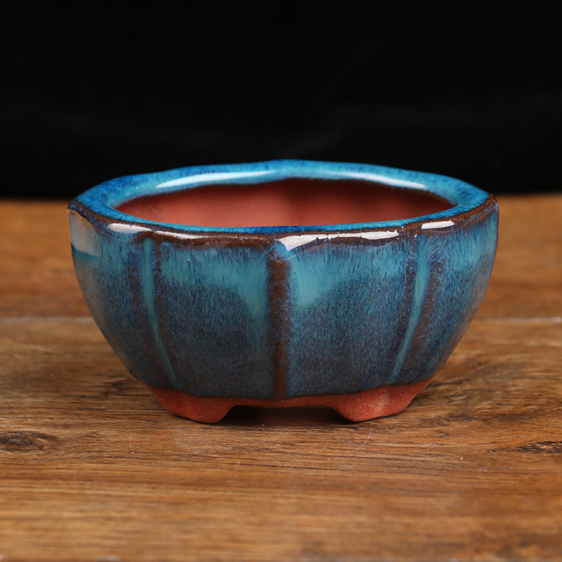 Training Pot Ceramic - Chinese Style Bonsai Pots Breathable Stoneware