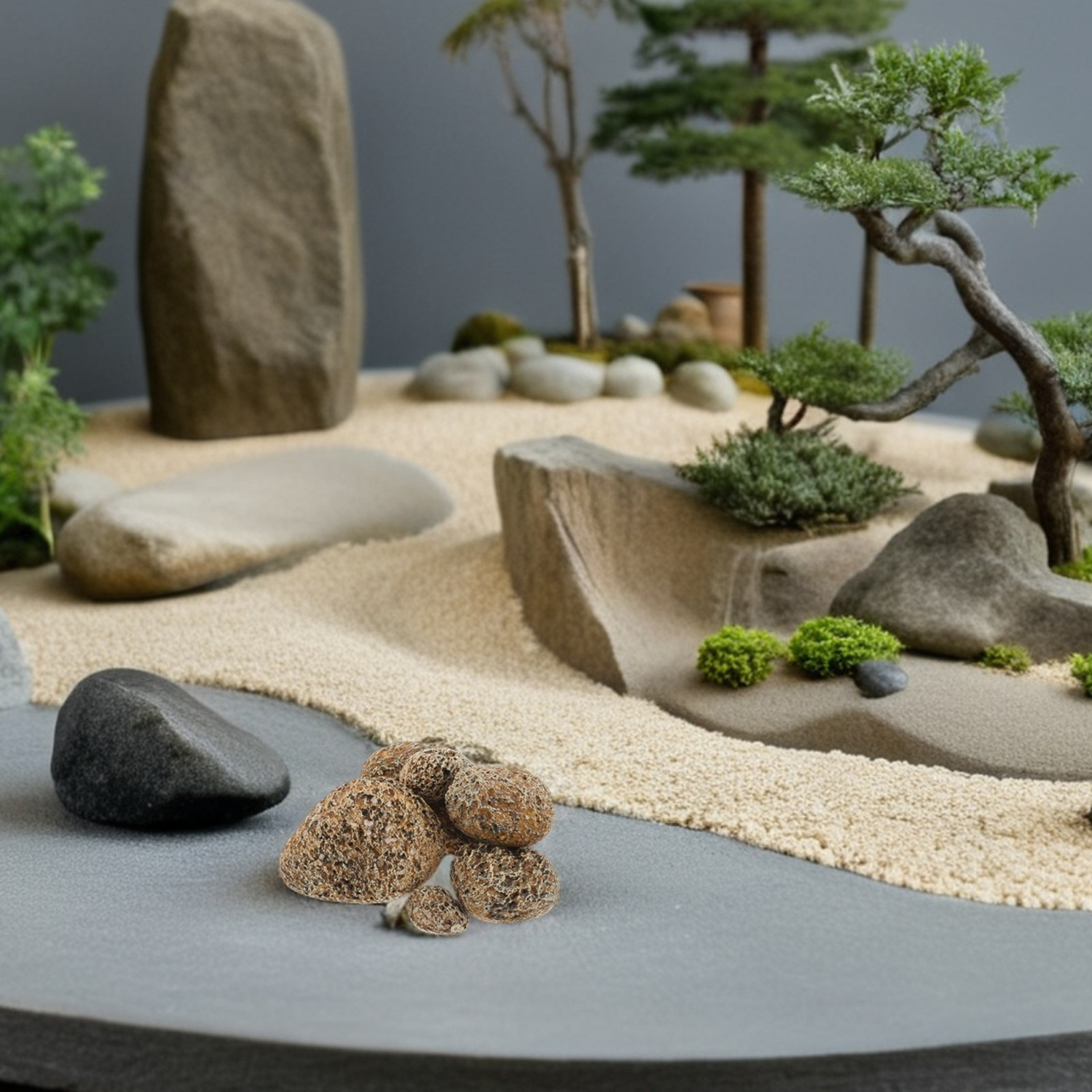Bonsai Rock Garden - 6Pcs Realistic Artificial Stone Decor Lightweight