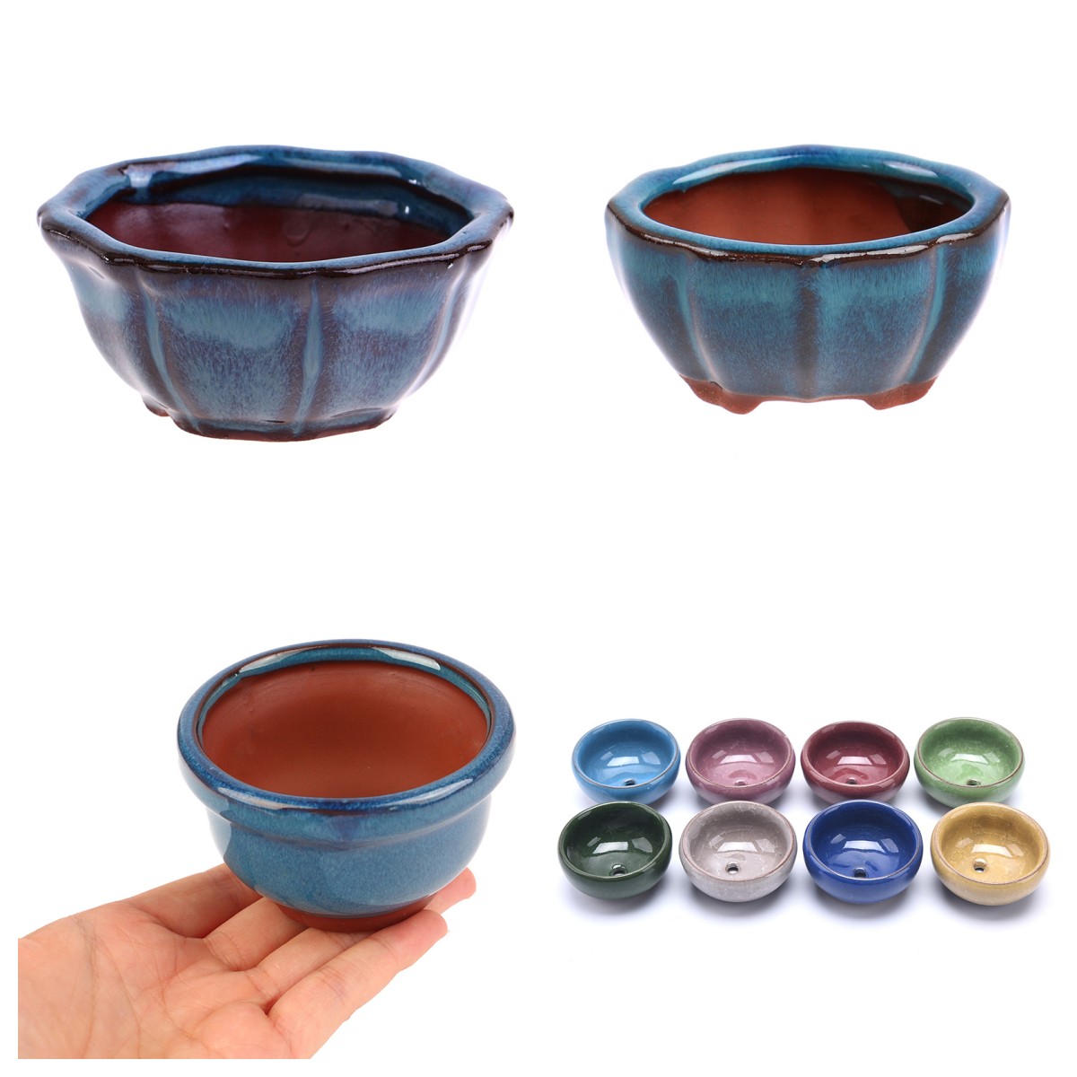 Japanese Garden Bonsai - 1pcs Chinese Style Bonsai Flowerpot Ventilate