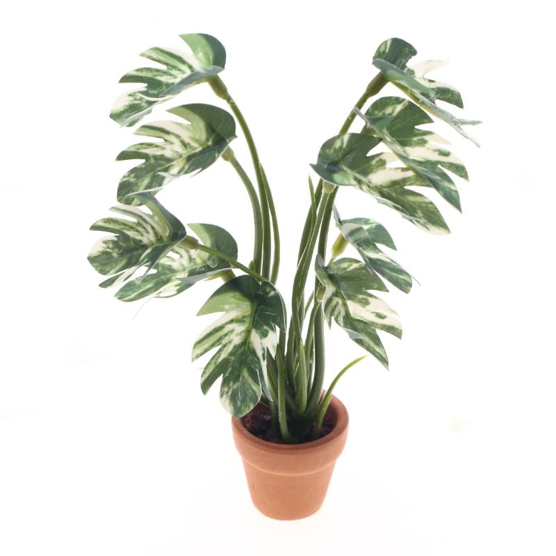 Bonsai Garden Home - New.1PC 1/12 Dollhouse Simulation Monstera Green