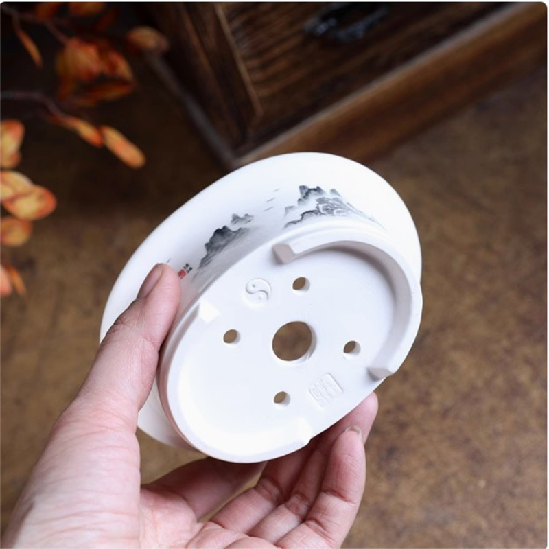 Porcelain White Oval Bonsai Po - Bonsai Garden Table 评论和价格