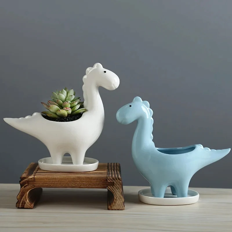 Ceramic Cartoon Dinosaur Plant - Japanese Garden Bonsai 评论和价格