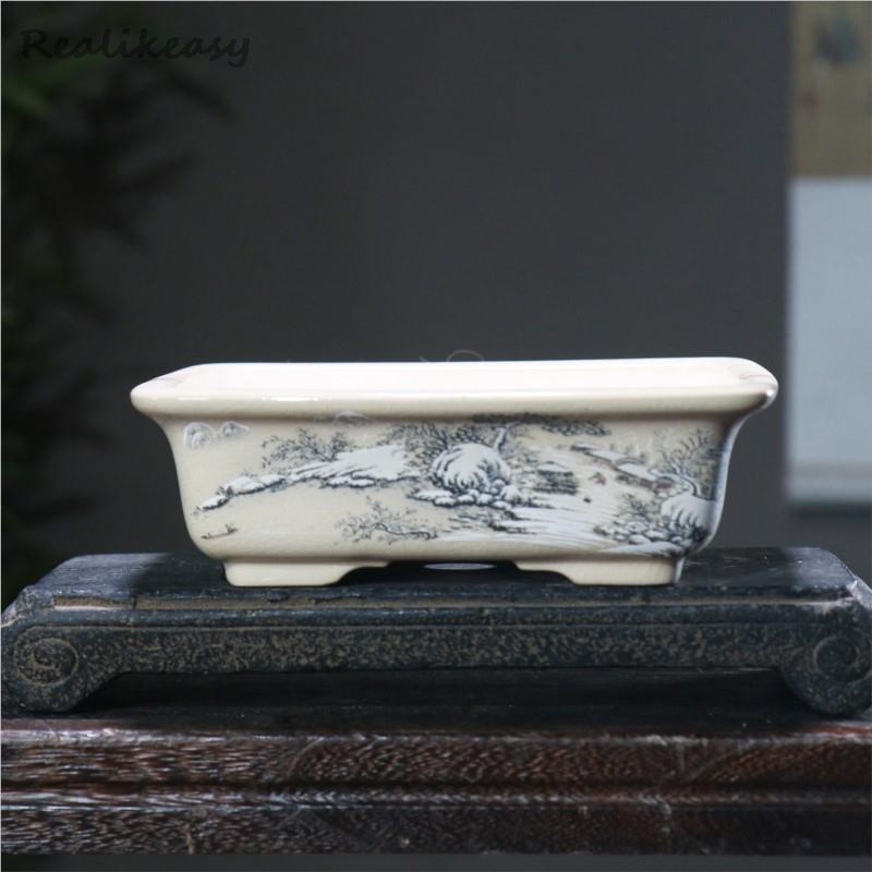 6Size Purple Sand Flower Pot C - Japanese Garden Bonsai 评论和价格
