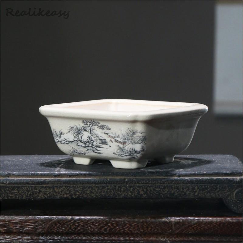 6Size Purple Sand Flower Pot C - Japanese Garden Bonsai 评论和价格