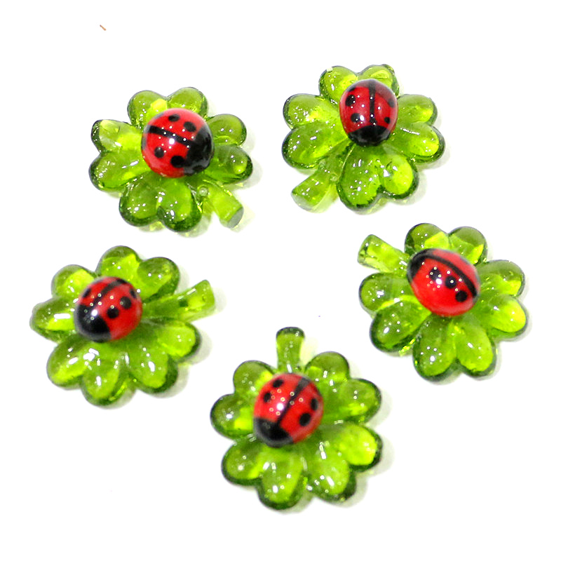 5pcs Green Mini Glass Four-Lea - Bonsai Garden Table 评论和价格