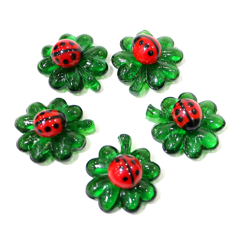 5pcs Green Mini Glass Four-Lea - Bonsai Garden Table 评论和价格