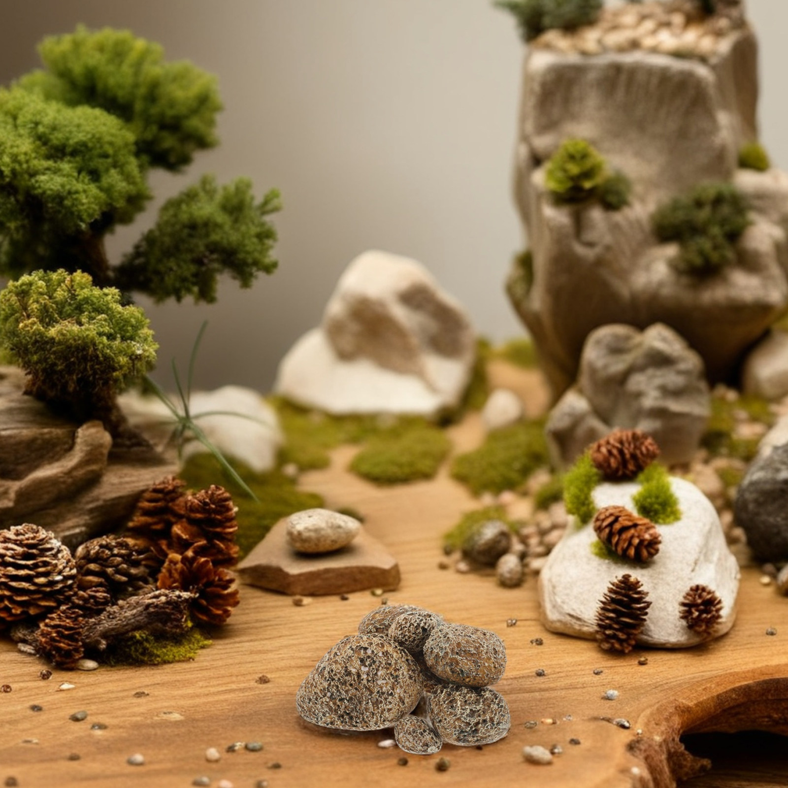 6Pcs Realistic Artificial Ston - Bonsai Rock Garden 评论和价格