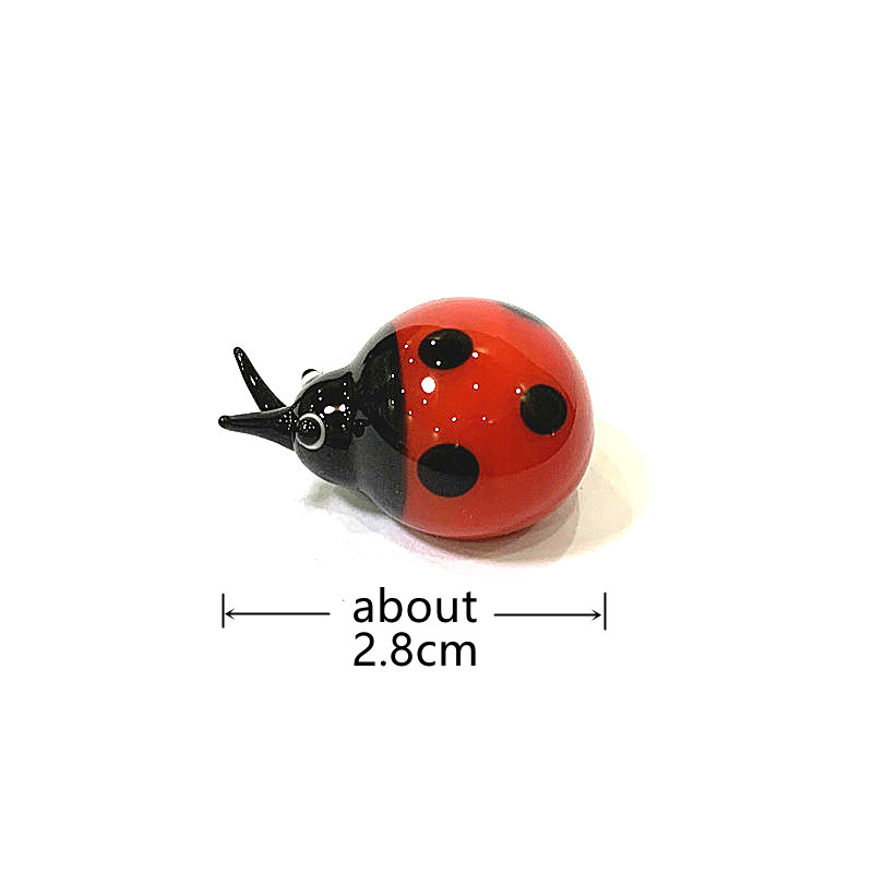 Colorful Mini Glass Ladybug Fi - Bonsai Garden Table 评论和价格