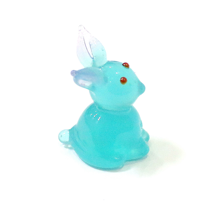 2pcs Mini Glass Bunny Figurine - Bonsai Garden Table 评论和价格