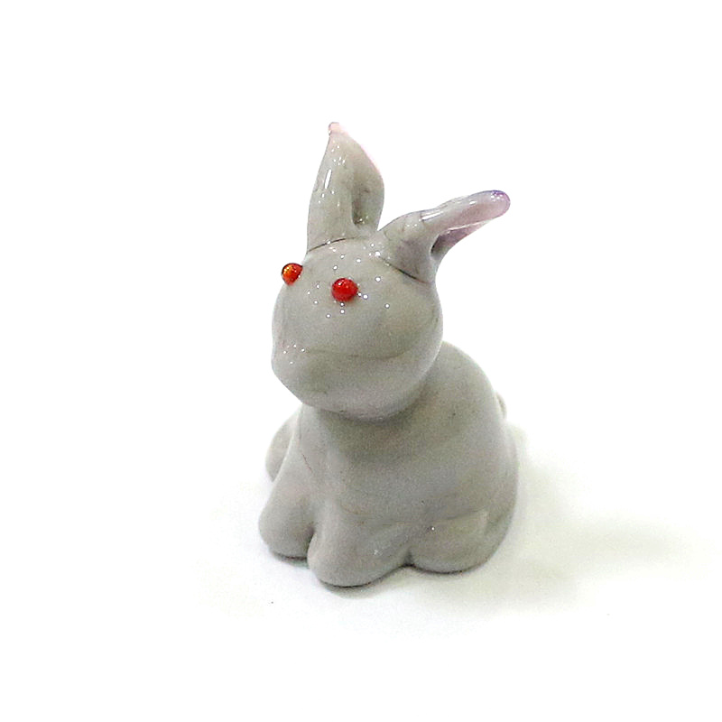 2pcs Mini Glass Bunny Figurine - Bonsai Garden Table 评论和价格