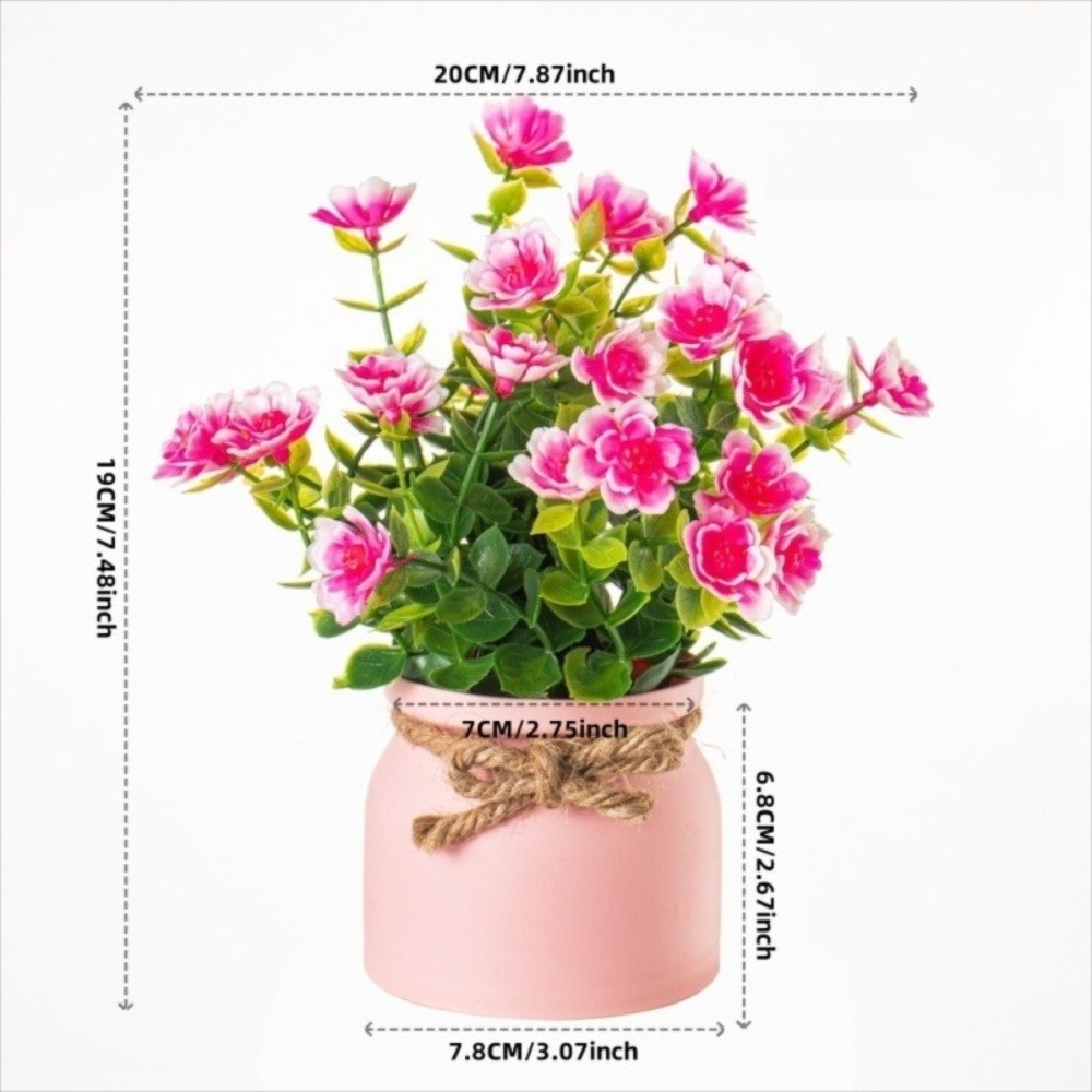 New Fake Potted Flowers Evergr - Bonsai Garden Table 评论和价格