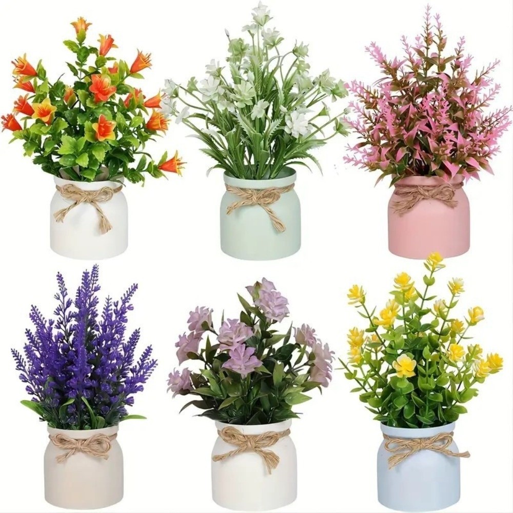 New Fake Potted Flowers Evergr - Bonsai Garden Table 评论和价格