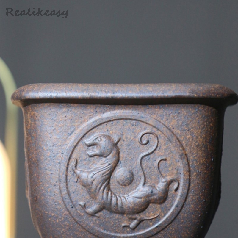 Purple Sand Flower Pot Hexagon - Japanese Garden Bonsai 评论和价格